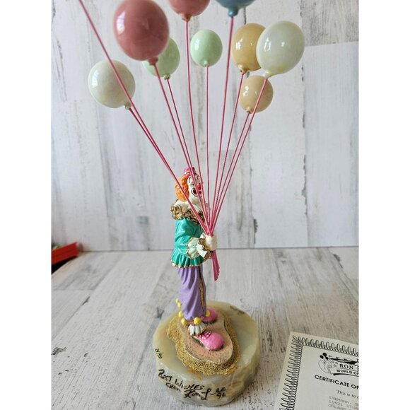 Ron Lee Bunches clown balloons pastel large gold 1996 vintage limited statue fig - Picture 9 of 11